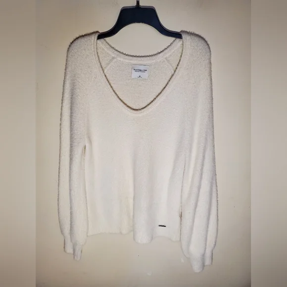 Abercrombie & Fitch Soft AF Sweater Ivory Size M - Picture 4 of 11